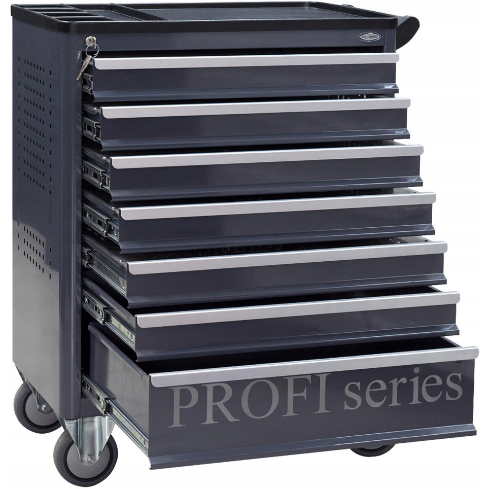 Wózek na narzędzia NARZĘDZIOWY metalowy WARSZTATOWY 7 szyflad PUSTY TU1 6SM, 52515-0037