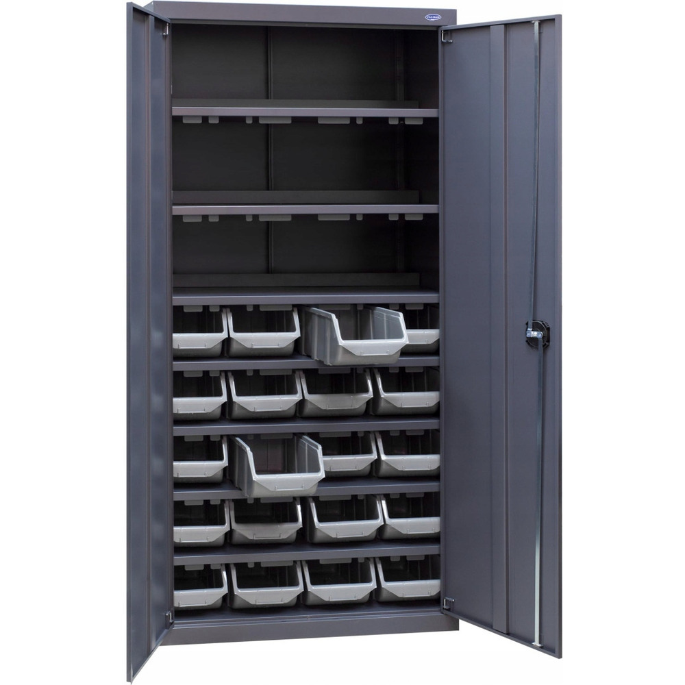 Warsztatowa METALOWA szafa NARZĘDZIOWA duża z pojemnikami ZAMYKANA YSM-18/3, 52520-0024