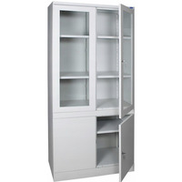 Szafa metalowa lekarska witryna Na Akta Medyczna Solidna Przeszklona SM-27S