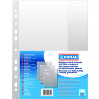 Koszulki z klapką DONAU, PP, A4, groszkowe, 100mikr., 10szt