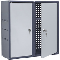 Szafka NARZĘDZIOWĄ Metalowa wisząca Warsztatowa ZAMYKANA klucz SZARA BI-2s