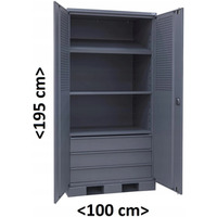 SZAFA METALOWA NARZDZIOWA WARSZTATOWA DWUDRZWIOWA wzmocniona SPI-10/3S/3D